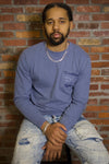EOAHN Vintage Blue Washed Long Slv